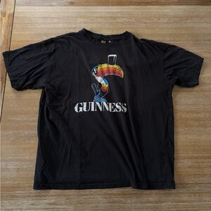 Guinness Black Tee with Toucan Design
